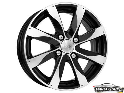 K&K Джемини 6 x 15 4*100 Et:37 Dia:60.1 Алмаз черный