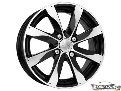 K&K Джемини 6 x 15 4*100 Et:39 Dia:56.6 алмаз черный